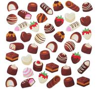 Baker Ross FN684 Chocolate Sweet Treats Foam Stickers - Pack of 120, Assorted Foam Stickers for Cards and Crafts