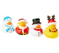 Baker Ross Funky Christmas Ducks - Pack of 4, Christmas Party Bag Fillers for Kids (X275)