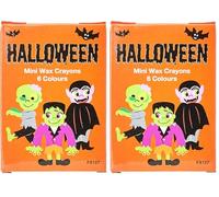 Baker Ross FX127 Halloween Mini Crayons - Pack of 20 Boxes, Crayons for Kids, Colouring for Children, Kids Halloween Party Bag Filler
