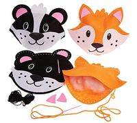 Baker Ross FX145 Autumn Wooden Tealight Holder Kits - Pack of 4, Autumn Harvest Festival Decoration, Craft Kit for Kids, Kids Paint Your Own Kit