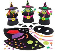 Baker Ross FX175 Build a Wicked Witch Kits - Pack of 4, Halloween Craft Kit for Kids, Foam Halloween Decorations Arts and Crafts