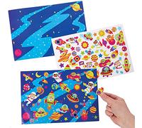 Baker Ross FX307 Solar System Sticker Scenes - Pack of 5, self adhesive Stickers for Kids, Crafts for Kids, Stickers for Children