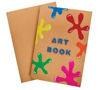Baker Ross FX316 Brown A5 Sketch Books - Pack of 6, Sketch Pad for Kids and Adults, Drawing Pad for Schools, Drawing Paper, Blank Page