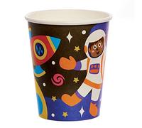 Baker Ross FX318 Solar System Party Cups - Pack of 10, Disposable Paper Cups, Kids Party Table Decoration, Birthday Party Supplies
