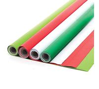 Baker Ross FX327 Christmas Poster Display Rolls Value Pack - Pack of 4, School Supplies, Classroom Display Paper, Backing Paper