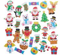 Baker Ross FX380 Christmas Felt Stickers - Pack of 80, Christmas Stickers for Children, Scrapbooking and Decorating