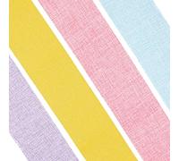 Baker Ross FX492 Pastel Burlap Ribbon - Pack of 4, Craft Ribbon for Arts and Crafts