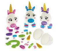 Baker Ross FX525 Unicorn Egg Kit - Pack of 8, Egg Arts and Craft Kits for Kids
