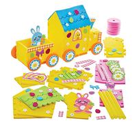 Baker Ross FX533 Easter Train Kits - Pack of 2, Easter Foam Decoration Craft Kits
