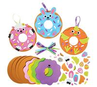 Baker Ross FX541 Easter Doughnut Kits - Pack of 8, Kids Foam Easter Craft Decoration
