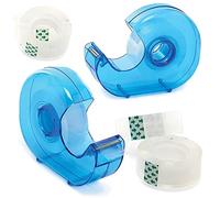 Baker Ross FX542 Mini Tape Dispensers and Tape Rolls - Pack of 2, Sticky Tape Dispenser for Kids, School Supplies, Clear Adhesive Tape