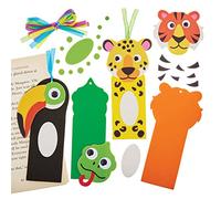 Baker Ross FX558 Rainforest Animals Bookmark Kits - Pack of 8, Foam Craft Kits for Kids