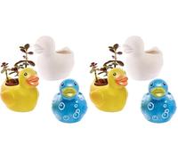 Baker Ross FX570 Duck Ceramic Flowerpots - Box of 2, Paint Your Own Plant Pot (Pack of 2)