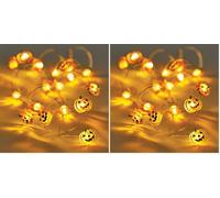 Baker Ross FX642 Pumpkin Led String Lights - 1 String, String Lights for Halloween Decorations and Craft Kits (Pack of 2)