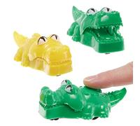 Baker Ross FX669 Crocodile Pull Back Racers - Pack of 6, Racing Toys for Kids Party Bags
