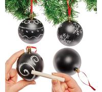Baker Ross FX732 Chalk Baubles - box of 4, Design Your own Christmas Baubles and Tree Decorations