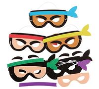 Baker Ross FX852 Ninja Mask Kits - Pack of 5, Arts and Crafts Party Masks for Kids