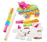 Baker Ross FX904 Rainbow Unicorn Pinata Kit - Pinata Game and Decoration for Kids Parties