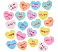 Baker Ross FX943 Candy Heart Foam Stickers - Pack of 150, Valentines Day Stickers for Crafts