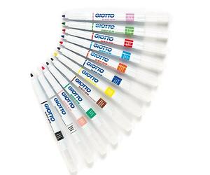 Baker Ross Giotto Decor Pens 12 Assorted Waterbased Colours Suitable for Children to Paint on Most Surfaces(Pack of 12)