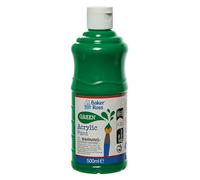Baker Ross Green Acrylic Paint 500ml - Pack of 1, Kids Paint