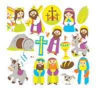 Baker Ross Holy Week Foam Pack of 120, Stickers for Kids (AV986), Assorted