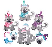 Baker Ross Husky Mix and Match Decoration Kits - Pack of 8, Kids Christmas Crafts, Arts and Crafts Kit, Not Foldable