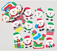 Baker Ross Jolly Santa Foam Stickers (Pack of 120)