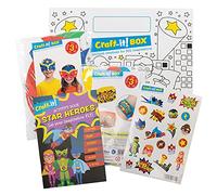 Baker Ross Kids Heroes Arts and Crafts Pack - Two Fun Super Creative Kits, Hero Stickers and an Activity Book for Boys and Girls