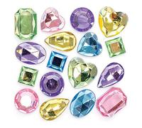 Baker Ross Large Pastel Self Adhesive Acrylic Jewels - Pack of 120, Kids Spring Gem Craft Supplies (FC355)