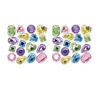 Baker Ross Large Pastel Self Adhesive Acrylic Jewels - Pack of 240, Kids Spring Gem Craft Supplies (FC355)