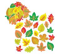 Baker Ross Leaf Foam Stickers Age 3+, Arts and Craft Self Adhesive, Perfect for Children to Decorate Collages and Crafts, Ideal for Schools, Craft Groups, Party Crafting, Home and More (Pack of 144)