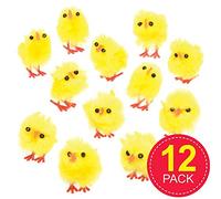 Baker Ross Mini Fluffy Chicks - Pack of 12, Easter Crafts, Craft For Kids (E432)