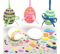 Baker Ross Mosaic Easter Egg Kits - Pack of 4, Easter Crafts, Craft For Kids (AT423)