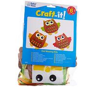 Baker Ross Owl Weaving Kit (Pack of 6) - Creative Activities for Kids