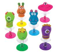 Baker Ross P355 Monster Jump Ups - Pack of 6, Poppers Toy for Kids, Jumping Toy Great for Childrens Party Bag Fillers and Kids Party Games