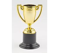 Baker Ross P670 Gold Trophies (Pack of 6) Kids Party Fillers Small Toys, Prizes, Rewards and Games