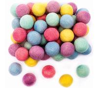 Baker Ross Pastel Felt Balls-Pack of 50, Kids Spring Craft Supplies (FC340), Assorted