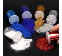 Baker Ross PJ108 Red White and Blue Glitter Shakers for VJ Day 80th Anniversary - Pack of 6, Craft Essentials, Glitter for Kids