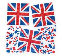 Baker Ross PJ116 Union Jack Coaster Craft Kit for VJ Day 80th Anniversary - Pack of 5, British Themed Craft and Party Bag Filler for Kids,