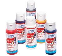 Baker Ross PJ121 Red White and Blue Pouring Acrylic - 6 Pack, Craft Essential Paint