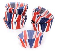 Baker Ross PJ149 Union Jack Cupcake Cases for VJ Day 80th Anniversary - Pack of 100, Union Jack Party Supplies