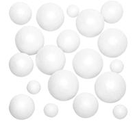 Baker Ross Polystyrene Ball Value Pack 25mm 40mm 50mm Diameter Model Making Kid's Crafts - (Pack of 36)