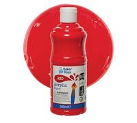 Baker Ross Red Acrylic Paint 500ml - Pack of 1, Kids Paint