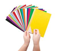 Baker Ross Self-Adhesive Felt Sheets Class Pack of 50 - Arts and Crafts for Kids