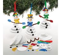 Baker Ross Snowman Stacking Decoration Kits - Pack of 6, Snowman Craft kit, Christmas Decoration Craft