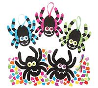 Baker Ross Spider Mix and Match Halloween Decoration Craft Kit - Pack of 8, Halloween Craft Kits for Kids, Foam Spider Decoration Arts and Crafts (FE675)