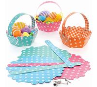 Baker Ross Spring Basket Kits - Pack of 8, Easter Basket Craft for Kids (FC631)
