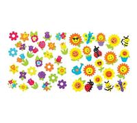 Baker Ross Spring Flower Foam Stickers - Pack of 120, Easter Crafts, Craft for Kids, AT638 Bundle with Baker Ross AC765 Self Adhesive Sunflower Foam Stickers, Pack of 120, for Kids to Decorate Cards