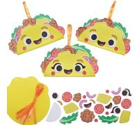 Baker Ross VC137 Make Your Own Taco Decoration Kits - Pack of 5, Foam Taco Hanging Crafts